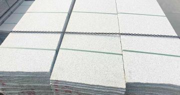 三沙芝麻白毛板，石材毛板