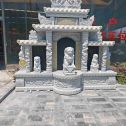 三沙芝麻白中国黑石材套墓 花岗岩墓碑