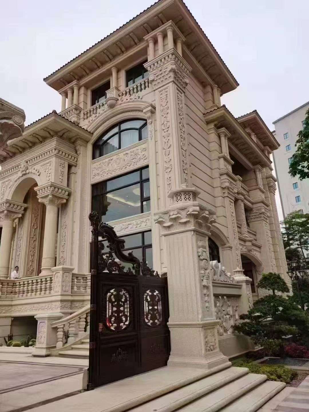 三沙黄金麻别墅外墙异形定制