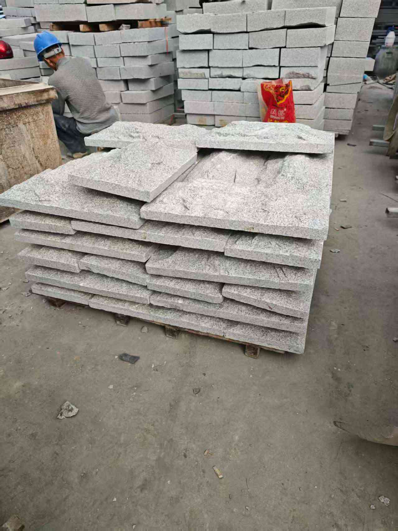 三沙芝麻白蘑菇石，自然面